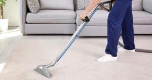 deep cleaning a carpet