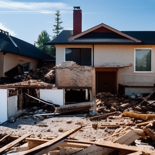 An image depicting a meticulous evaluator documenting residential water damage