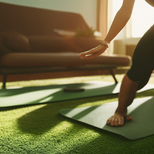 An image of a serene living room with freshly cleaned carpets