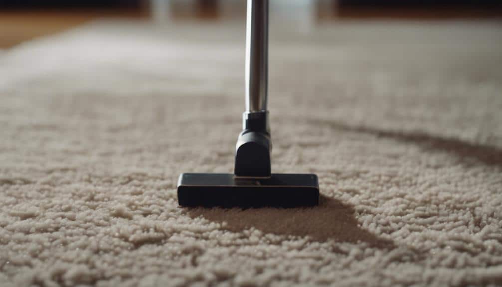 inspecting carpet for damage