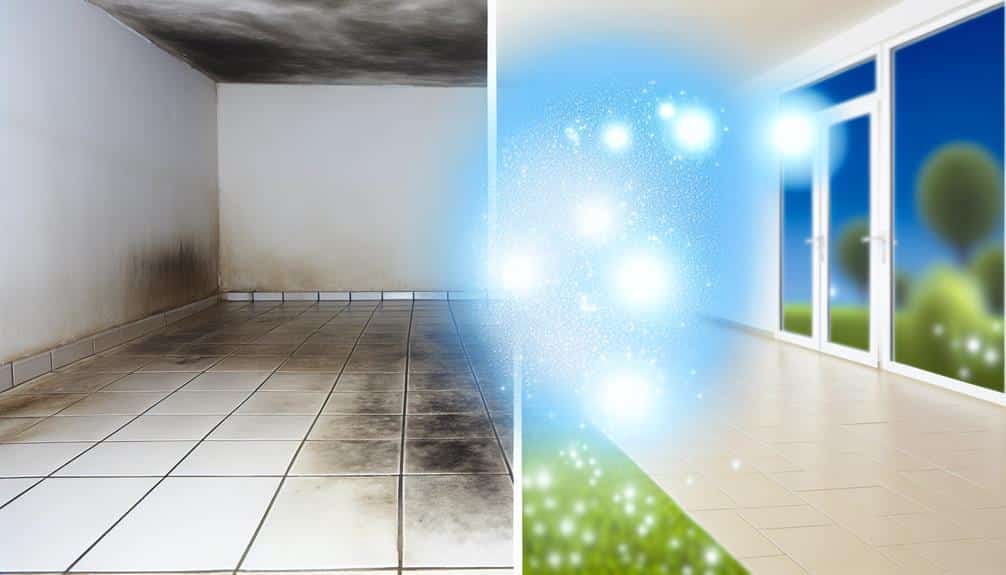 grout cleanliness impacts air