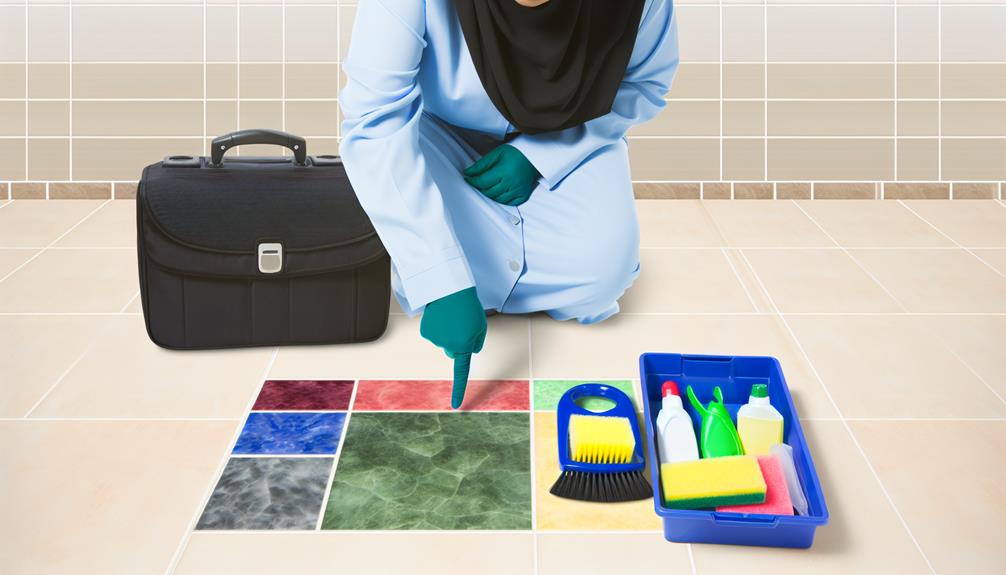 identifying carpet stain areas